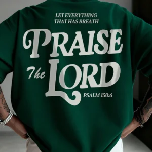 Zrgoth Men's Versatile Minimalist Printed Element Short Sleeve T-Shirt | Bible Psalm Theme