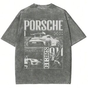 [New Products Arrive With Great Power] 911 GT3RS Unisex Fit Washed T-Shirt Unisex T-Shirts For Summer Outings