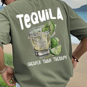 SU ER Men's Fashionable Printed Loose Short Sleeve T-Shirt | Exquisite Design | Summer Essential | Easy To Match, Showcasing Your Style